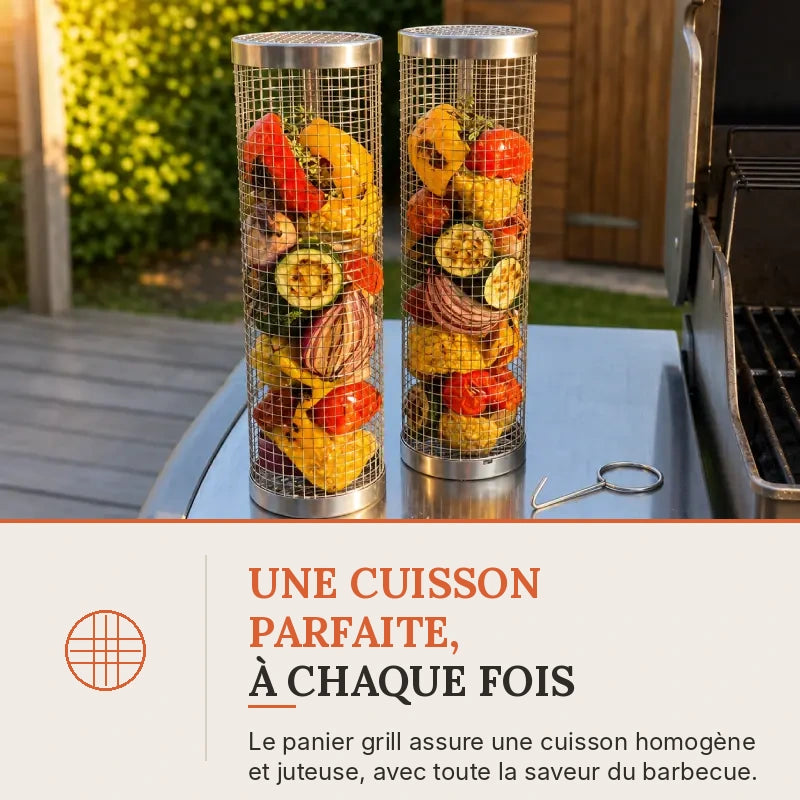 Grilléo™ - Le panier barbecue malin