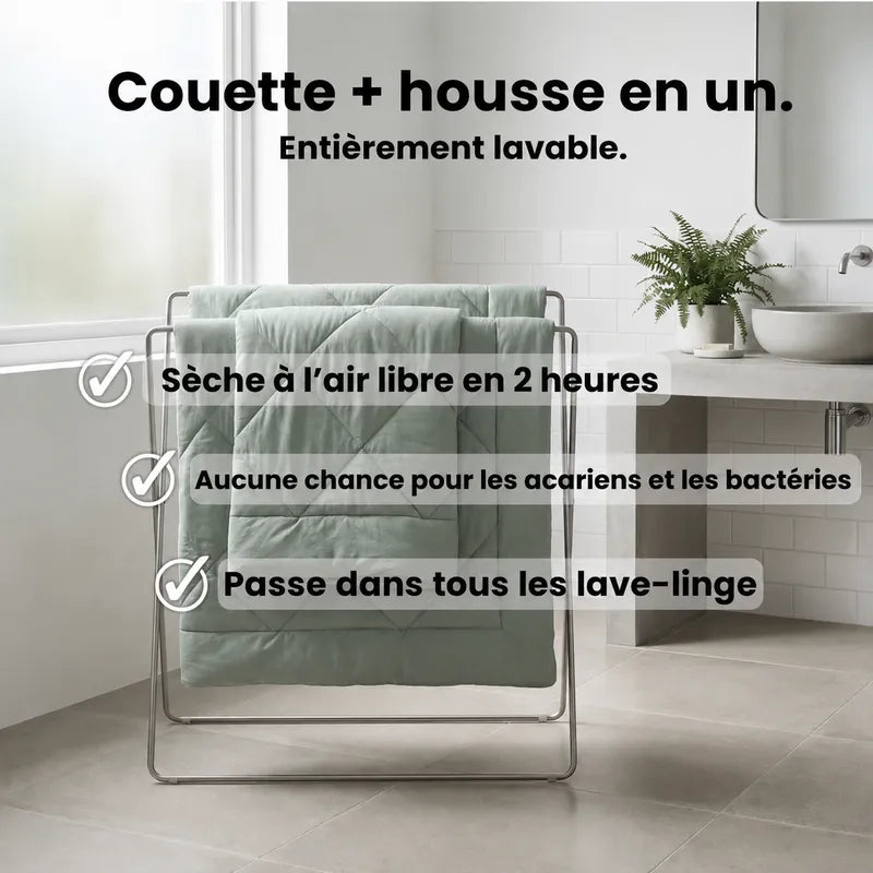Couette Homenzya™ 2-en-1 lavable en machine – Plus besoin de housse de couette