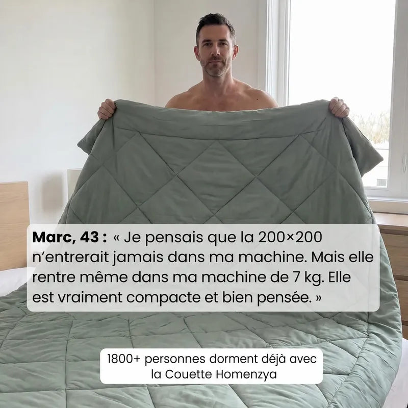 Couette Homenzya™ 2-en-1 lavable en machine – Plus besoin de housse de couette