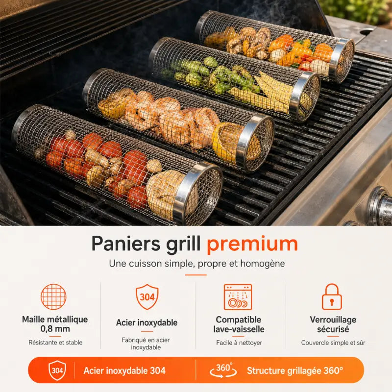 Grilléo™ - Le panier barbecue malin
