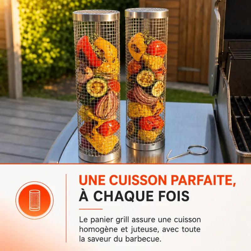 Grilléo™ - Le panier barbecue malin