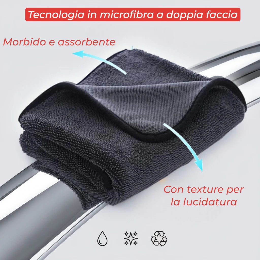 SmartClean™ – Panno in microfibra super assorbente, sempre nato fatica