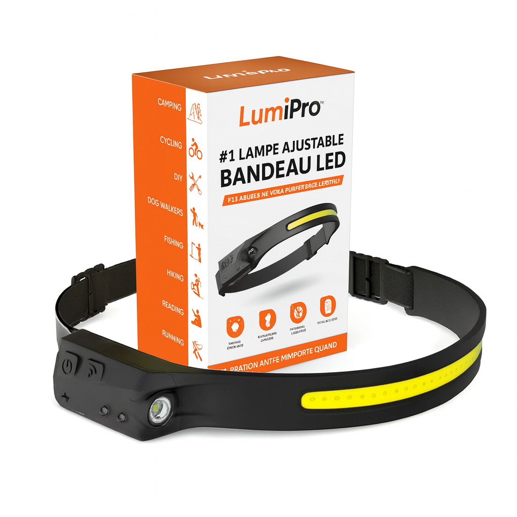 LumiPro™ | Bandeau LED mains libres 230°