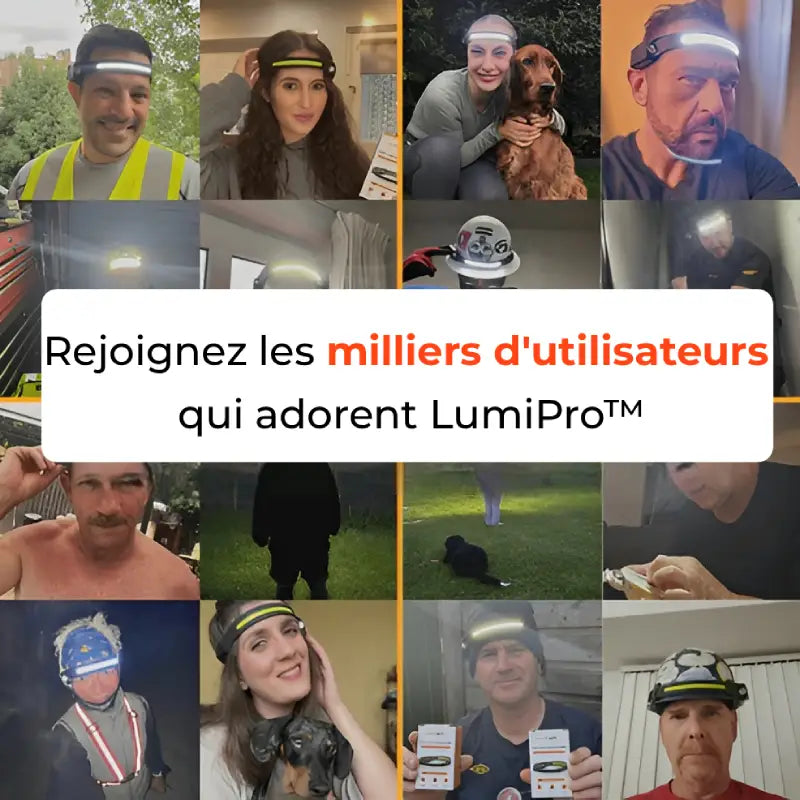LumiPro™ | Bandeau LED mains libres 230°