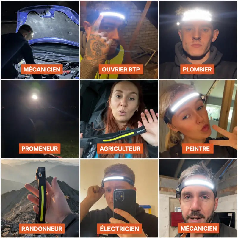 LumiPro™ | Bandeau LED mains libres 230°