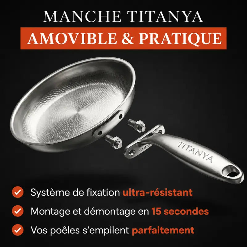 Titanya™ - Poêle 100 % titane pur pour une cuisine sans toxines