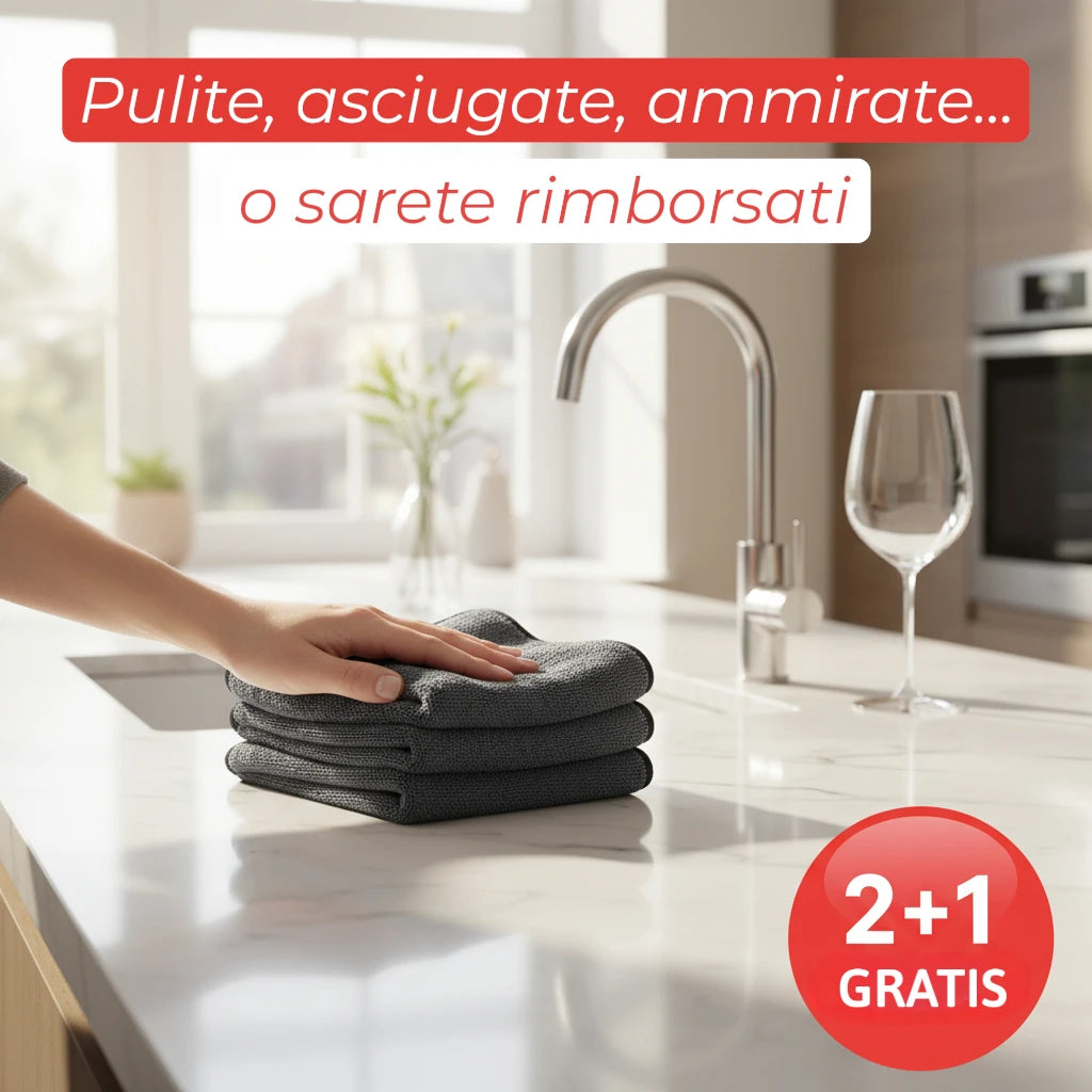 SmartClean™ – Panno in microfibra super assorbente, sempre nato fatica