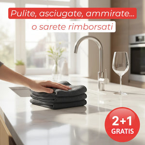 SmartClean™ – Panno in microfibra super assorbente, sempre nato fatica